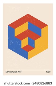 Minimal 20s geometric design poster