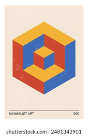 Minimal 20s geometric design poster