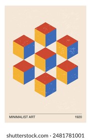 Minimal 20s geometric design poster