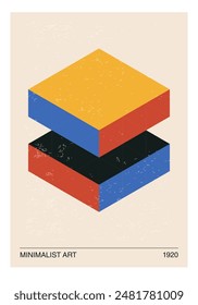 Minimal 20s geometric design poster