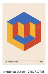 Minimal 20s geometric design poster