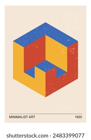 Minimal 20s geometric design poster