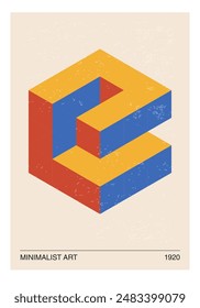 Minimal 20s geometric design poster