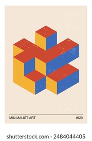 Minimal 20s geometric design poster