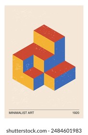 Minimal 20s geometric design poster