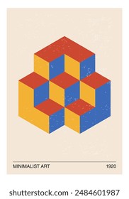 Minimal 20s geometric design poster