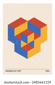Minimal 20s geometric design poster