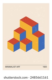Minimal 20s geometric design poster