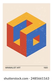 Minimales geometrisches Design-Poster der 20er Jahre