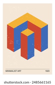 Minimal 20s geometric design poster