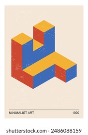 Minimal 20s geometric design poster