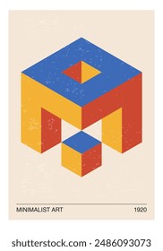 Minimal 20s geometric design poster