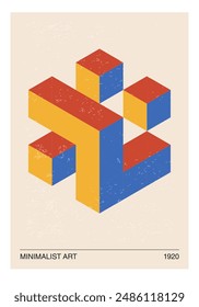 Minimal 20s geometric design poster