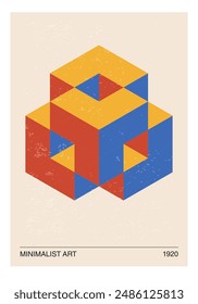 Minimal 20s geometric design poster