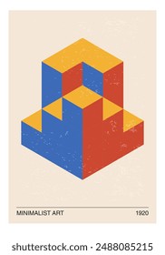 Minimal 20s geometric design poster