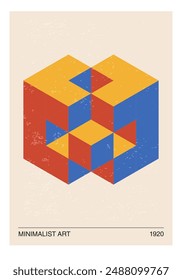 Minimal 20s geometric design poster
