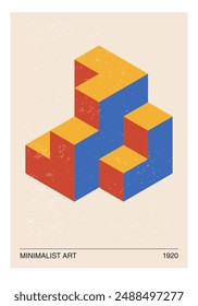 Minimal 20s geometric design poster