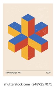 Minimal 20s geometric design poster