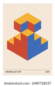 Minimal 20s geometric design poster