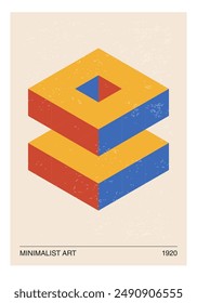 Minimal 20s geometric design poster