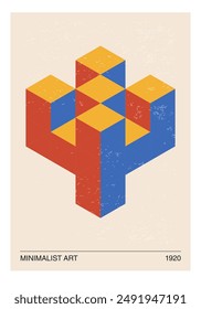 Minimal 20s geometric design poster