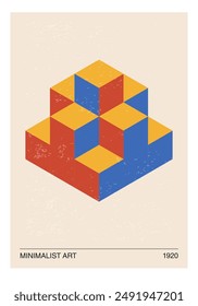 Minimal 20s geometric design poster