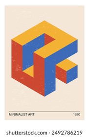 Minimal 20s geometric design poster