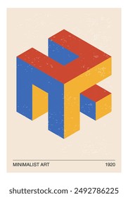 Minimal 20s geometric design poster