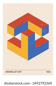 Minimal 20s geometric design poster
