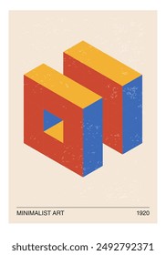 Minimal 20s geometric design poster