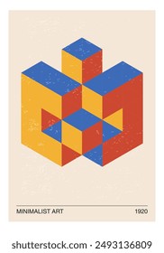 Minimal 20s geometric design poster