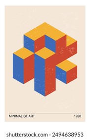 Minimal 20s geometric design poster