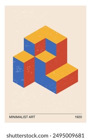 Minimal 20s geometric design poster