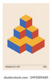 Minimal 20s geometric design poster