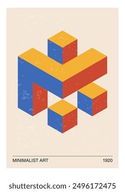Minimal 20s geometric design poster