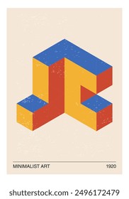 Minimal 20s geometric design poster