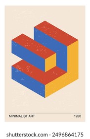 Minimal 20s geometric design poster