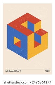Minimal 20s geometric design poster