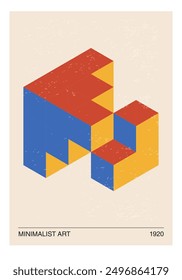 Minimal 20s geometric design poster