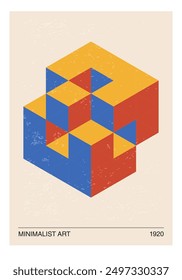 Minimal 20s geometric design poster