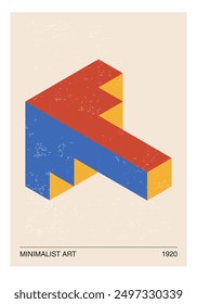 Minimal 20s geometric design poster
