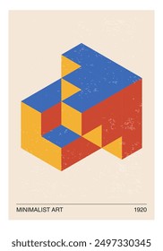 Minimal 20s geometric design poster