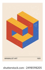 Minimal 20s geometric design poster