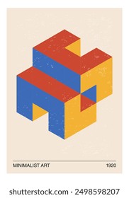 Minimal 20s geometric design poster