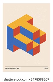 Minimal 20s geometric design poster