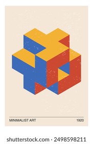 Minimal 20s geometric design poster
