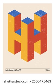 Minimal 20s geometric design poster