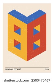 Minimal 20s geometric design poster
