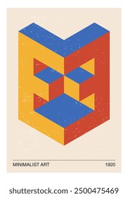 Minimal 20s geometric design poster