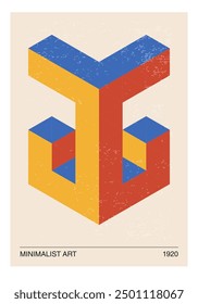 Minimal 20s geometric design poster